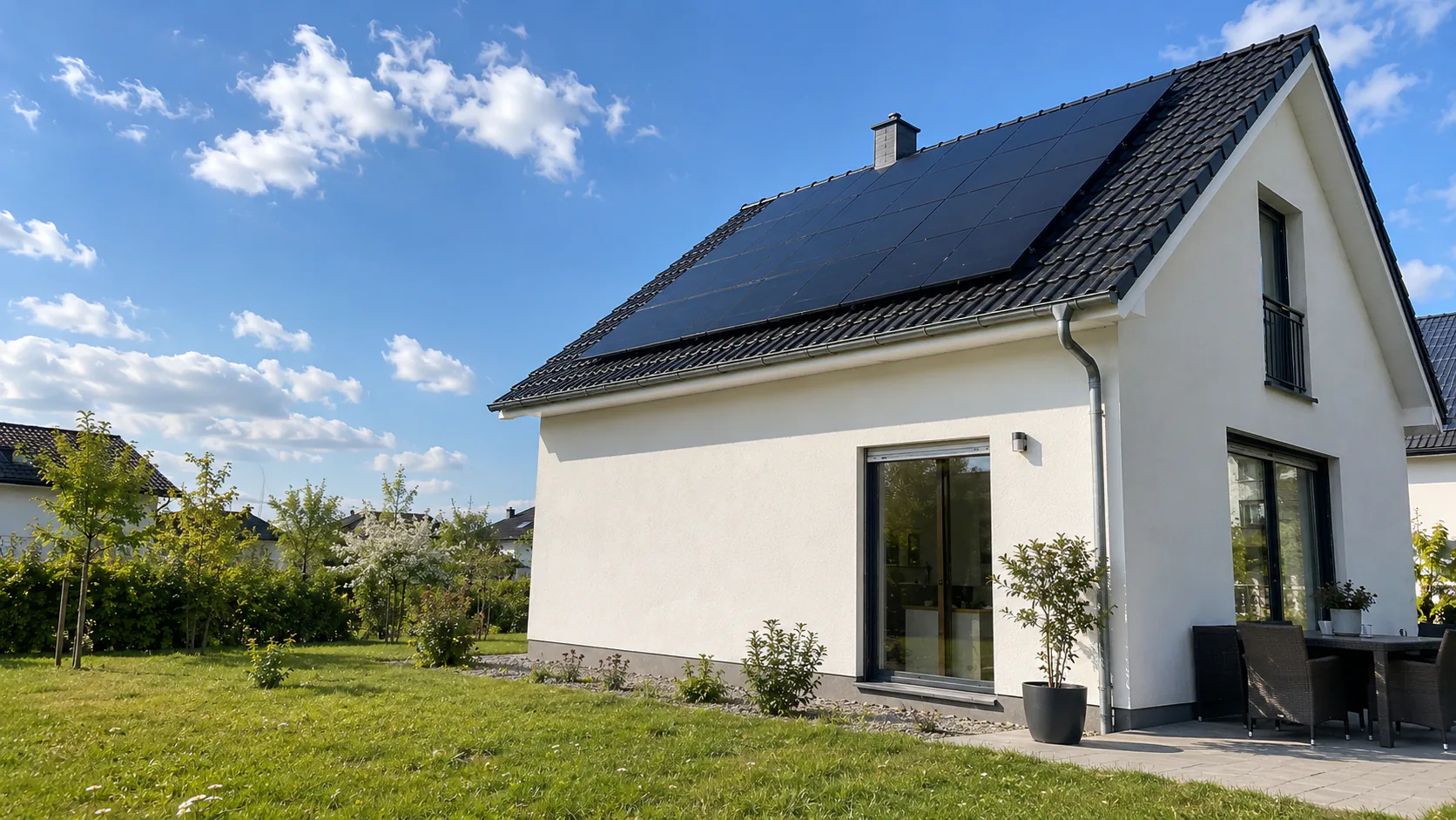 Solaranlage auf einem Hausdach