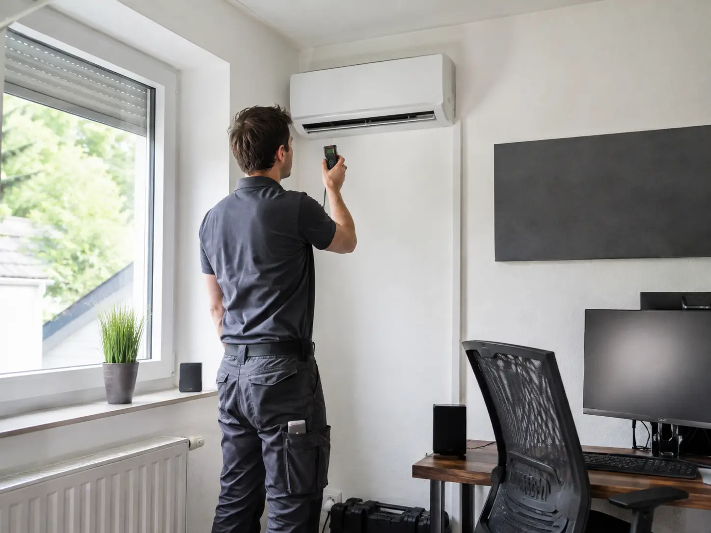 Fachgerechte Installation einer Klimaanlage im Wohnraum