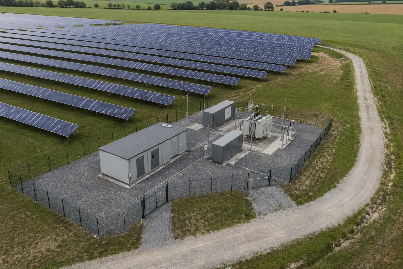 Technischer Netzanschluss eines Solarparks