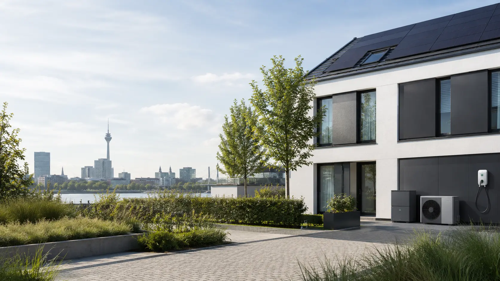 Beispielhafte Energielösung für ein Gebäude in Düsseldorf