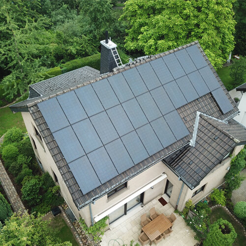 Aerial view of a PV system.
