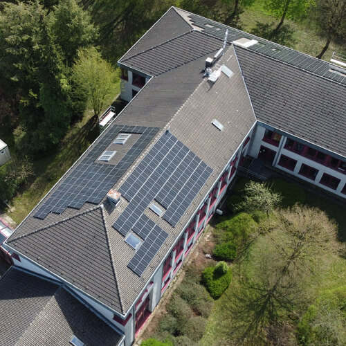 Photovoltaics in Wülfrath near Mettmann.