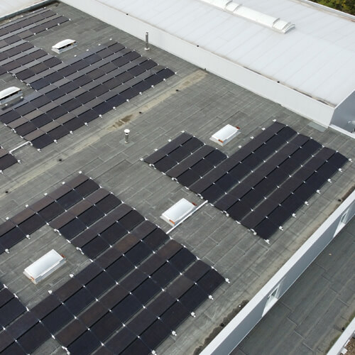 PV commercial system with Full Black solar modules