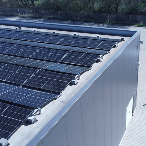 Photovoltaics on flat roof